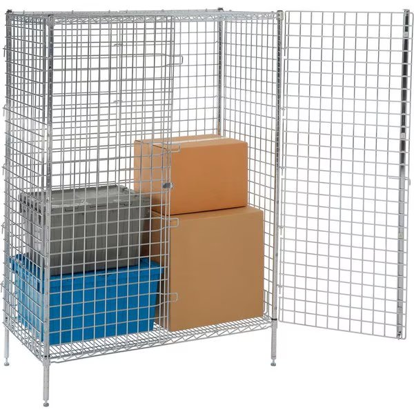 Chrome, Security Shelving Unit, 36W x 18D x 66H, Nexel, Mfr#: SU1836CPS